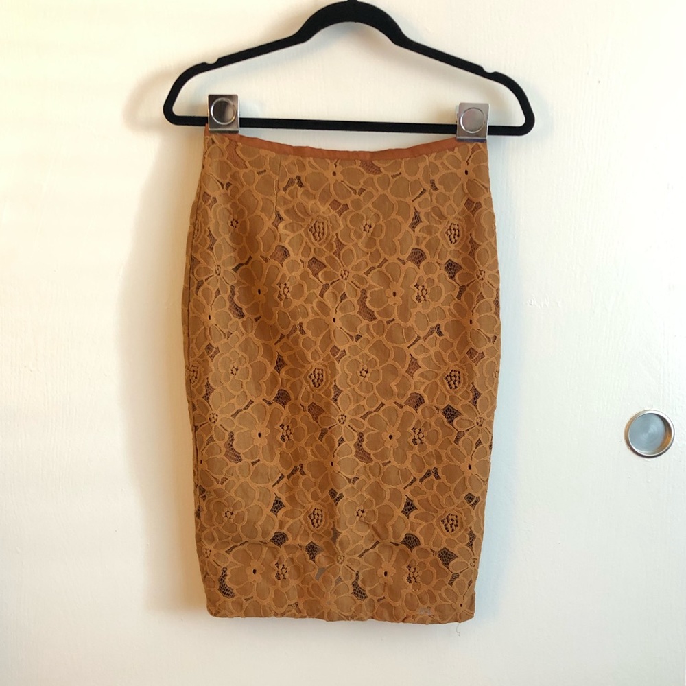 Missguided Skirt floral lace knee length